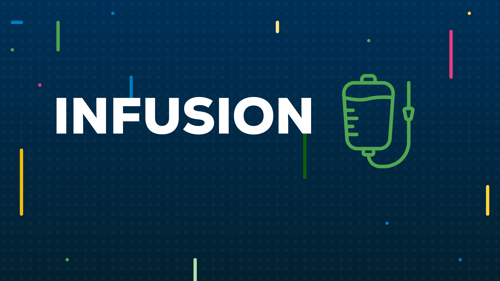 Graphical image of a medical iv trip for infusions.