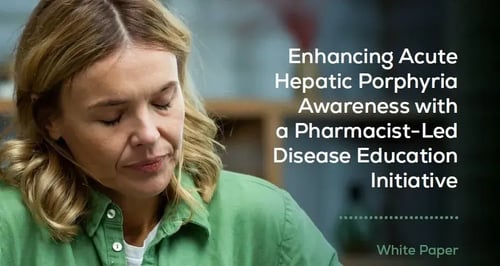 Woman struggling with Acute Hepatic Porphyria